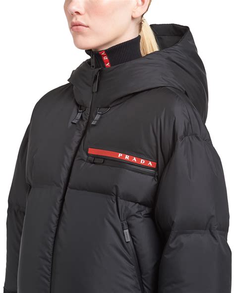 prada puffer nylon|black prada puffer jacket cropped.